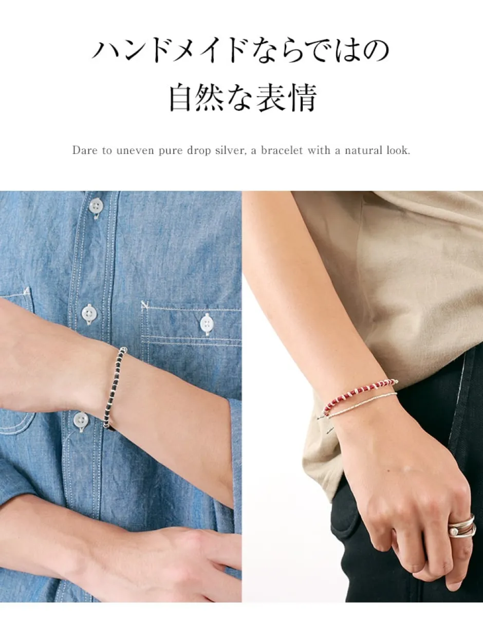 Anklets^PHADUA / Pure drop silver waxed cord bracelet