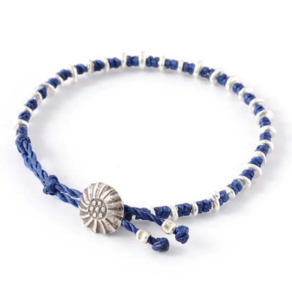 Anklets^PHADUA / Pure drop silver waxed cord bracelet
