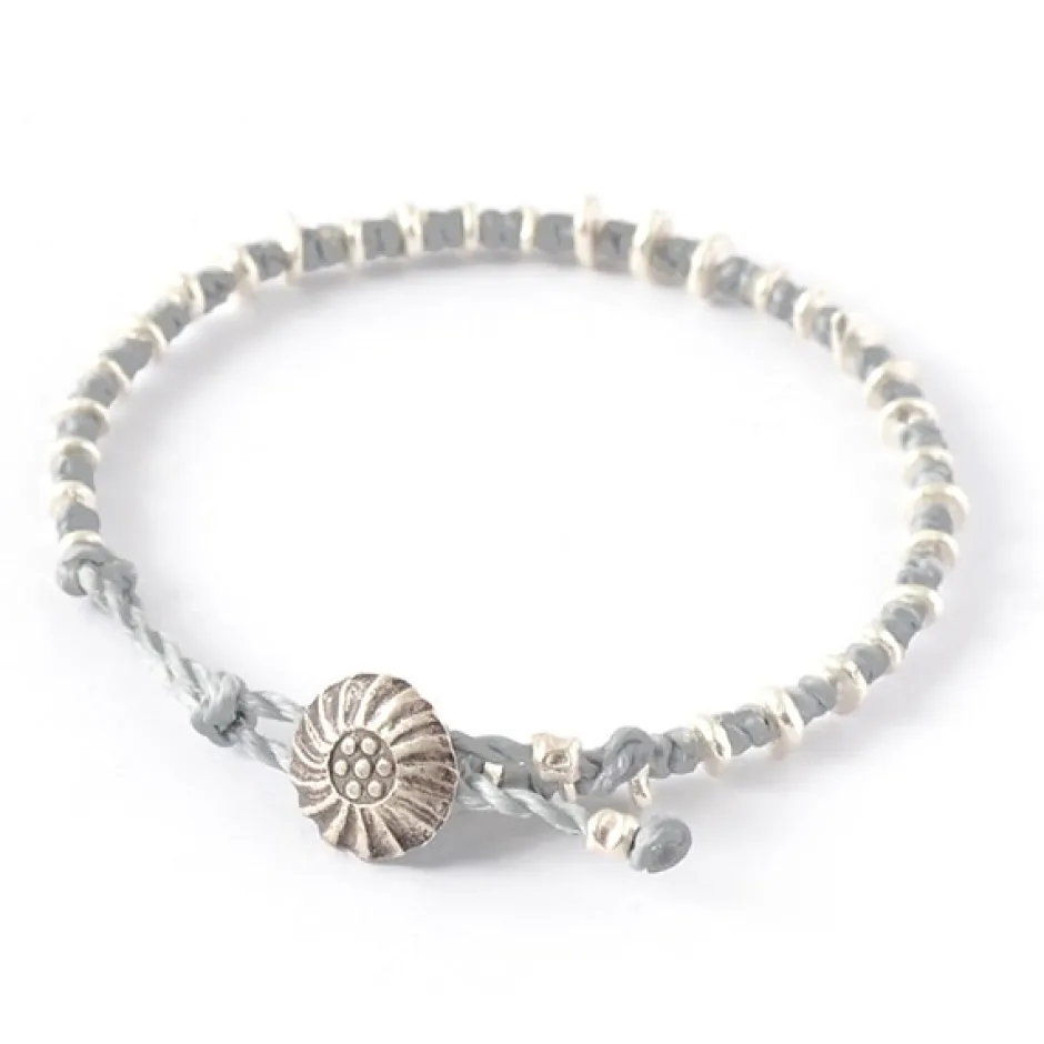 Anklets^PHADUA / Pure drop silver waxed cord bracelet