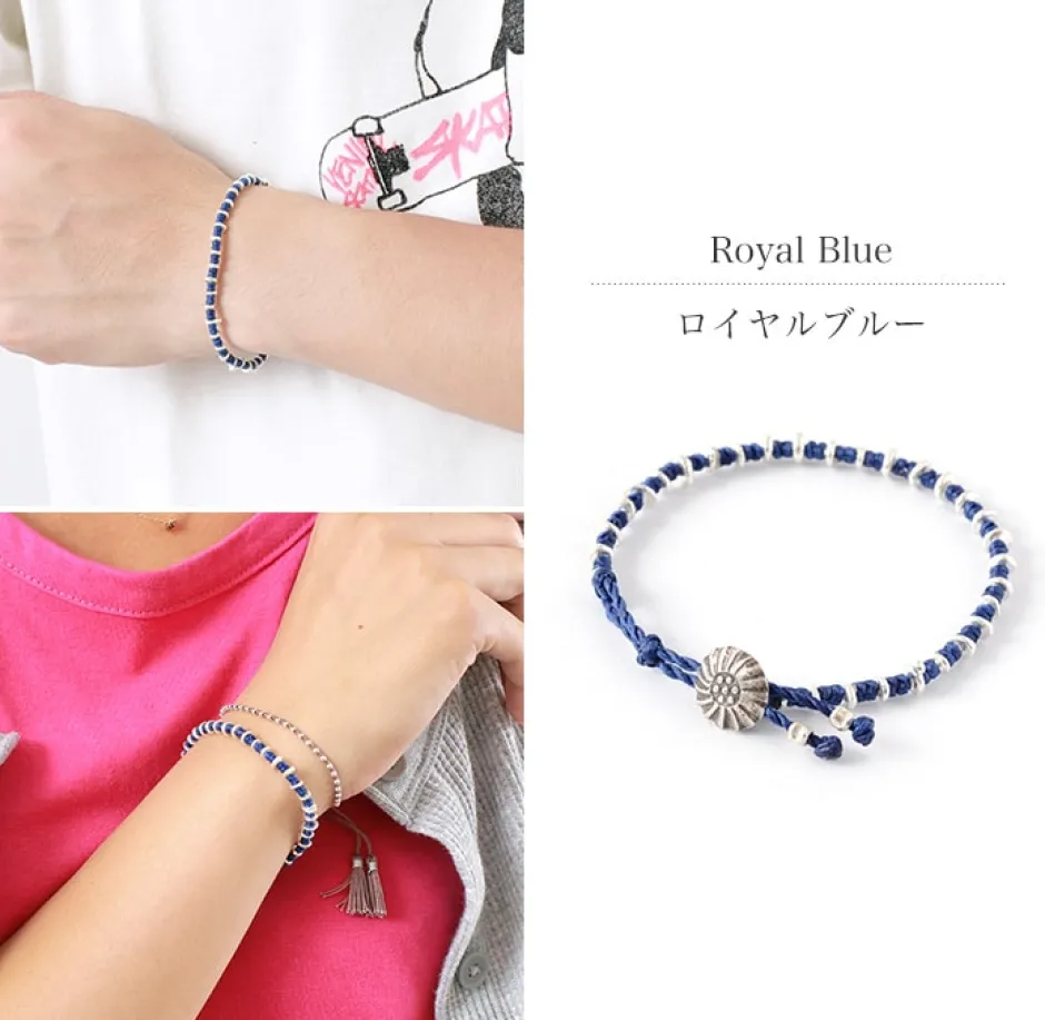 Anklets^PHADUA / Pure drop silver waxed cord bracelet