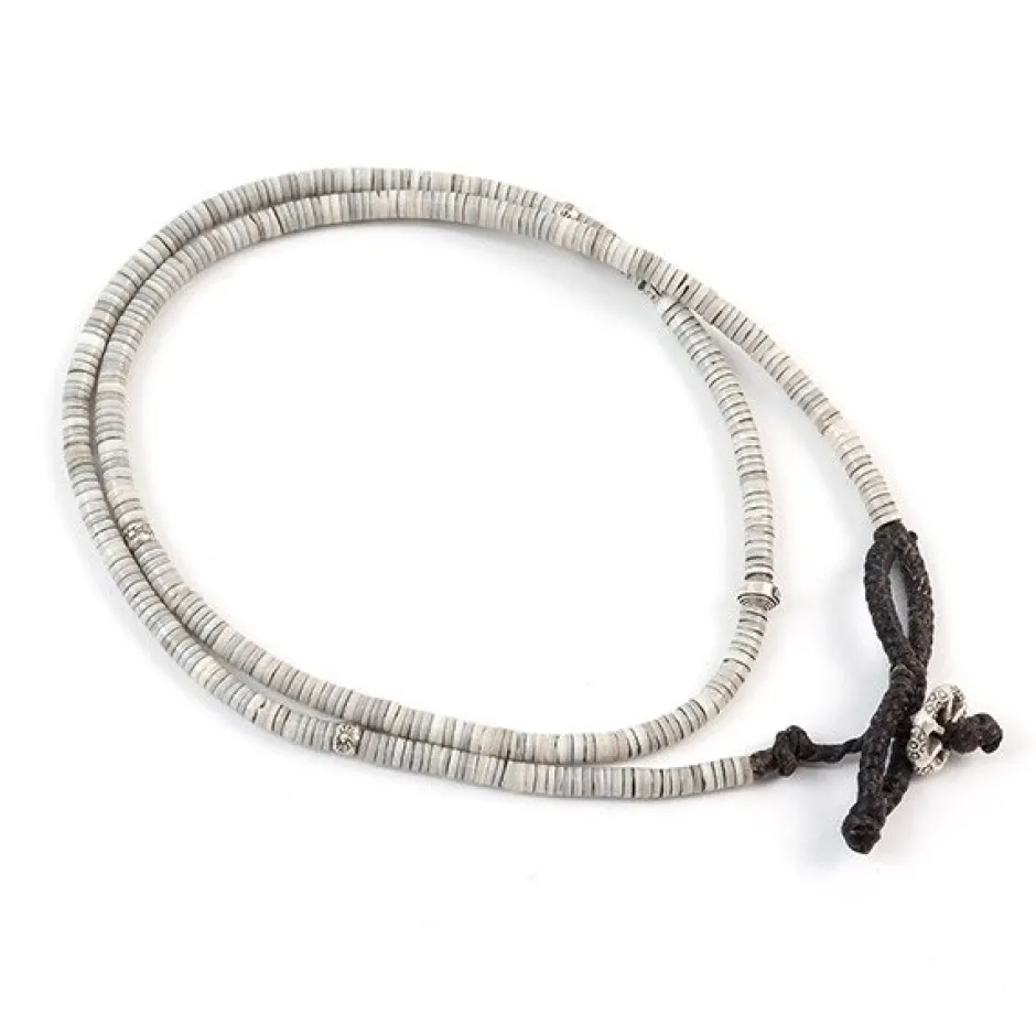 Anklets^PHADUA / Shell Beads / Wax Cord Necklace / Bracelet / Anklet natural