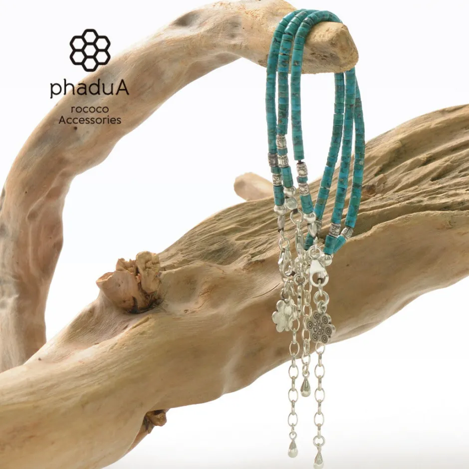 Anklets^PHADUA / Turquoise Beaded Anklet blue