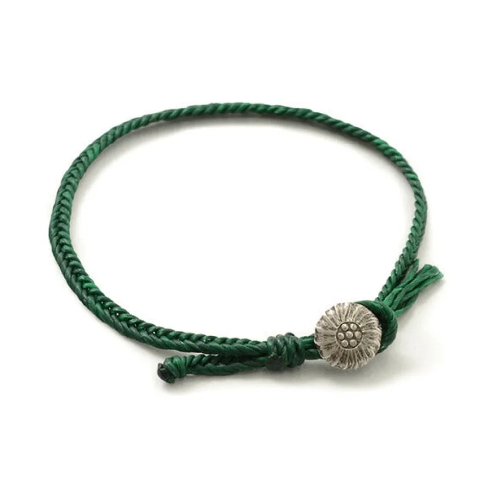 Anklets^PHADUA / Wax Cord Concho Anklet Fishbone Braid