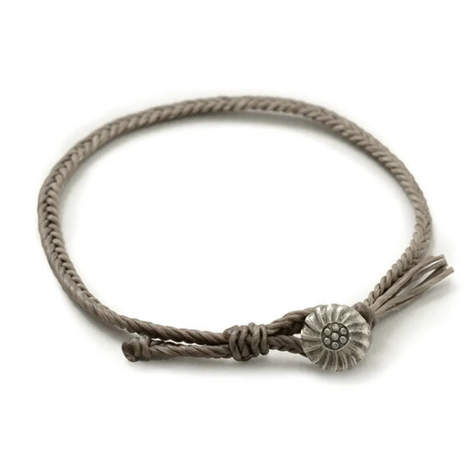 Anklets^PHADUA / Wax Cord Concho Anklet Fishbone Braid
