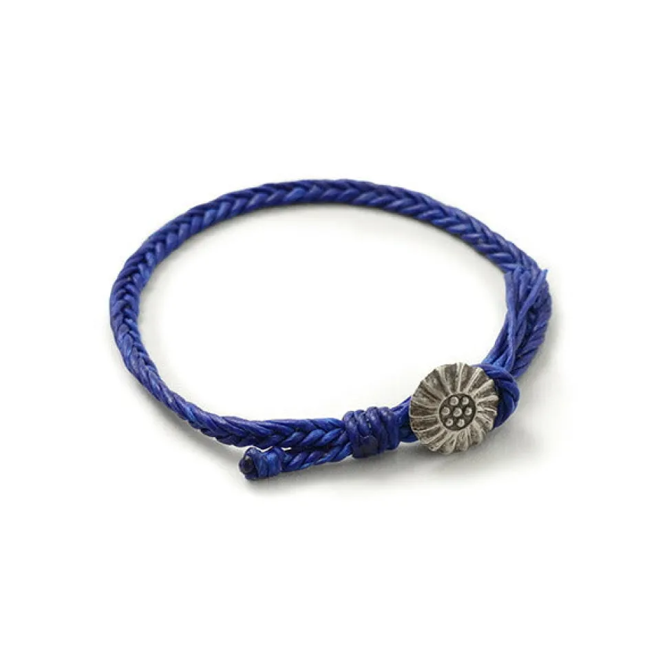 Anklets^PHADUA / Wax Cord Concho Bracelet Fishbone Braid