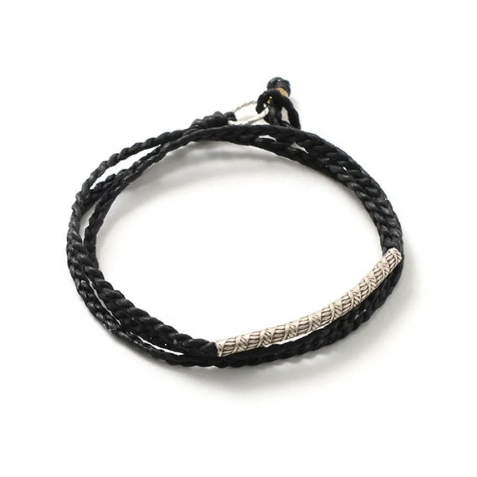 Anklets^PHADUA / Wax Cord Karen Silver Tube Anklet / Bracelet / Necklace