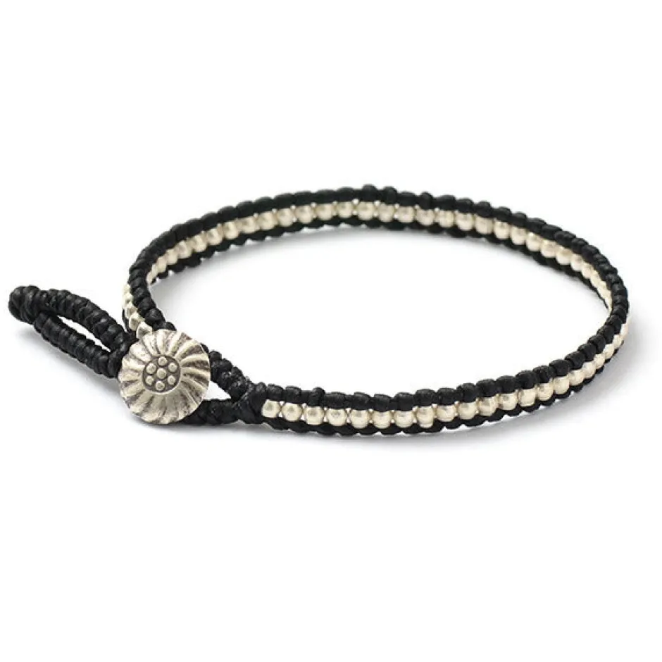 Anklets^PHADUA / Wax cord single strand concho anklet