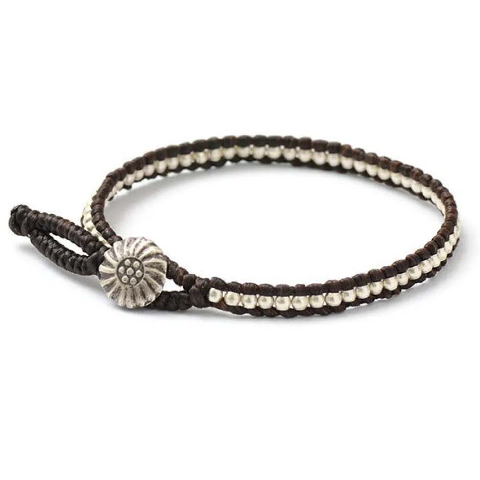 Anklets^PHADUA / Wax cord single strand concho anklet
