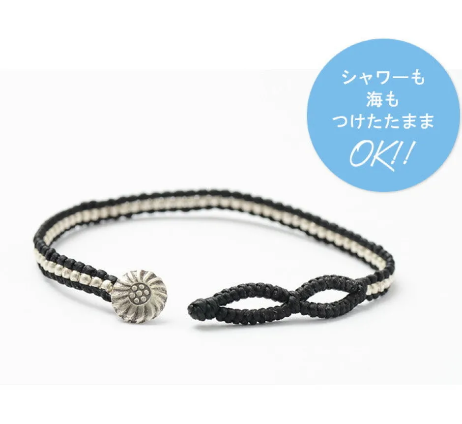 Anklets^PHADUA / Wax cord single strand concho anklet