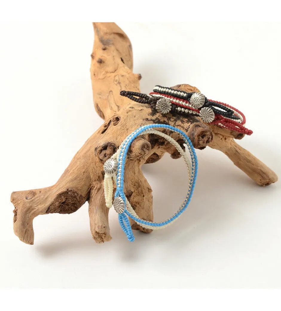 Anklets^PHADUA / Wax cord single strand concho anklet
