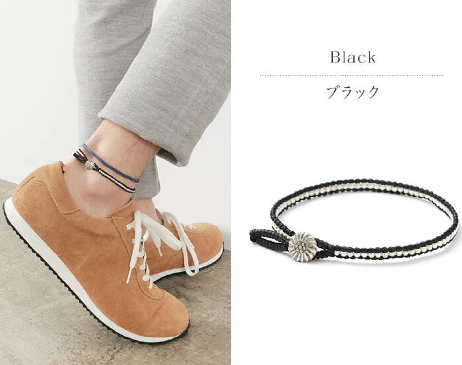 Anklets^PHADUA / Wax cord single strand concho anklet