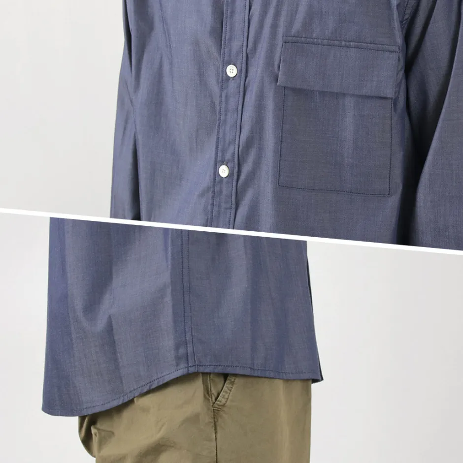 Shirts^RE MADE IN TOKYO JAPAN / 200 twin yarn chambray twill CPO shirt
