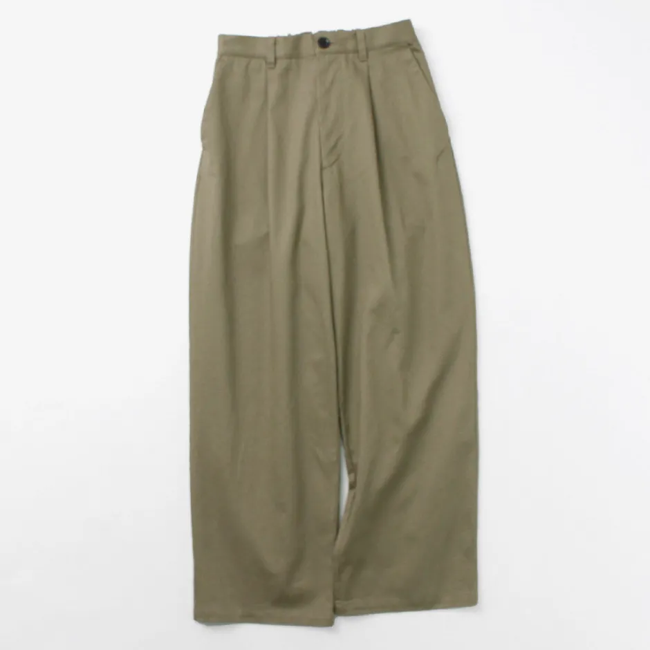 Work Pants & Chinos^RE MADE IN TOKYO JAPAN / Cotton hard twill tuck wide pants