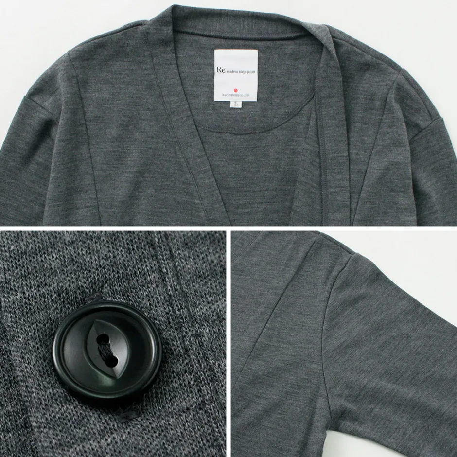 Cardigans^RE MADE IN TOKYO JAPAN / Dress Wool Knit Round Cut Cardigan