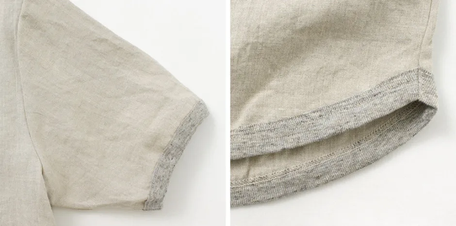 T-Shirts^RE MADE IN TOKYO JAPAN / French Linen Henley Neck T-Shirt