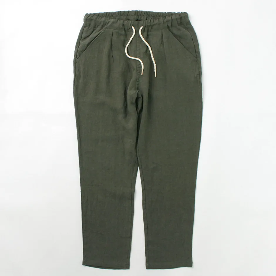 Trousers^RE MADE IN TOKYO JAPAN / French Linen Tucked Pants