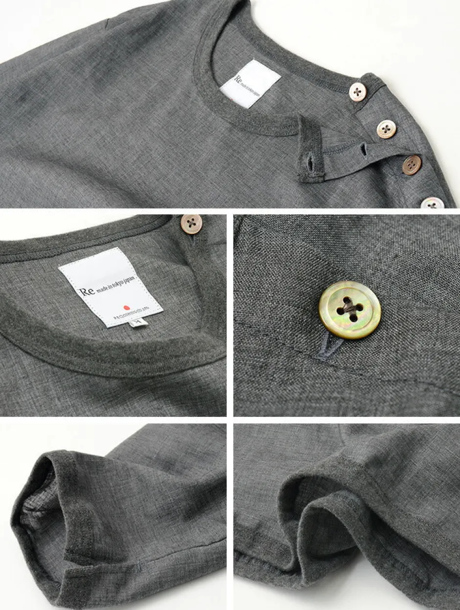 Shirts^RE MADE IN TOKYO JAPAN / Linen Canvas Button Basque / 7 Minute Sleeve