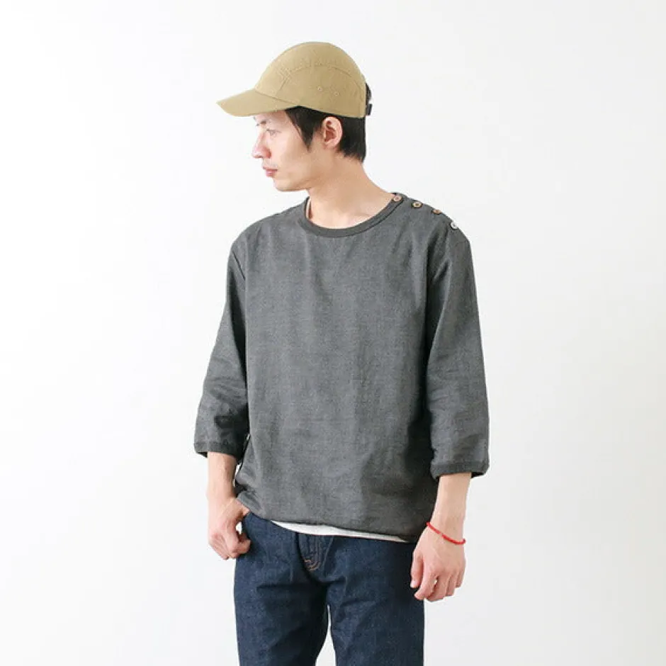 Shirts^RE MADE IN TOKYO JAPAN / Linen Canvas Button Basque / 7 Minute Sleeve
