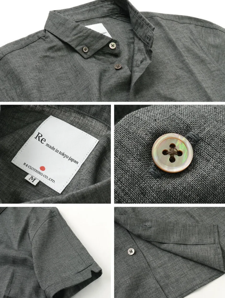 Shirts^RE MADE IN TOKYO JAPAN / Linen Canvas Button Down Shirt / Short Sleeve
