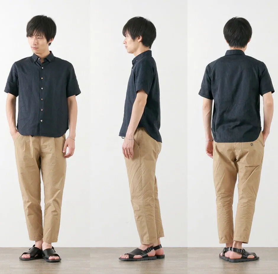 Shirts^RE MADE IN TOKYO JAPAN / Linen Canvas Button Down Shirt / Short Sleeve