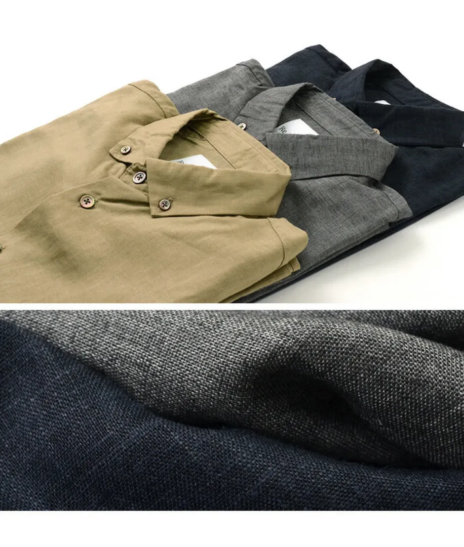 Shirts^RE MADE IN TOKYO JAPAN / Linen Canvas Button Down Shirt / Short Sleeve