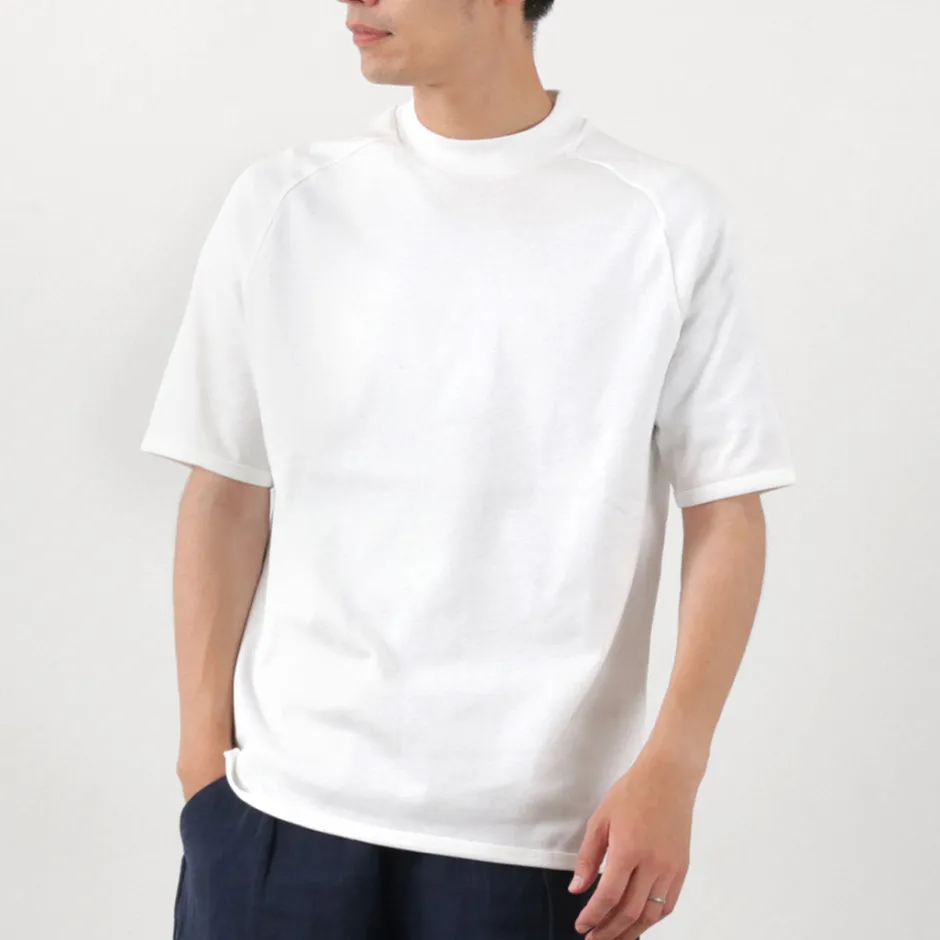 T-Shirts^RE MADE IN TOKYO JAPAN / Perfect Inner Giza Mock Neck Half Sleeve T-Shirt