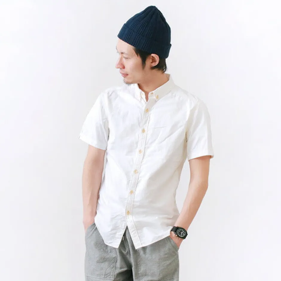 Shirts^RE MADE IN TOKYO JAPAN / Yellow Stitched Short Sleeve Button Down Shirt