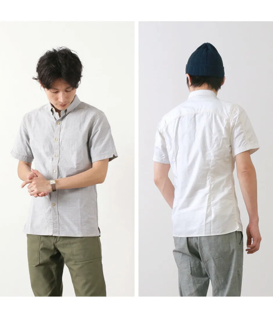 Shirts^RE MADE IN TOKYO JAPAN / Yellow Stitched Short Sleeve Button Down Shirt