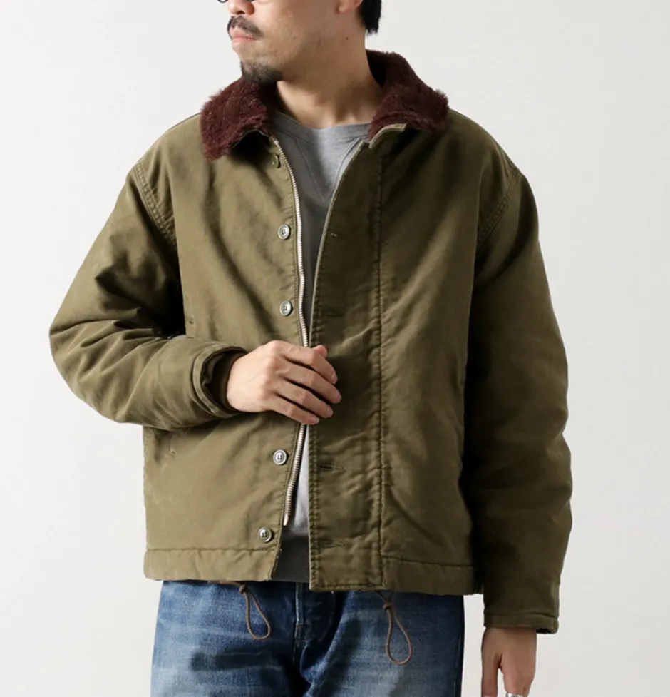 Jackets^REMI RELIEF / Deck Jacket (Wool Boa) khaki