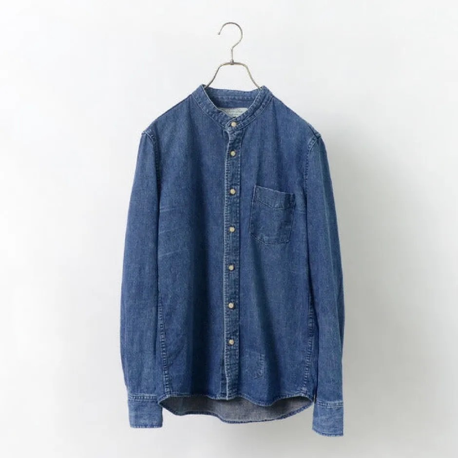 Shirts^REMI RELIEF / Denim Band Collar Shirt