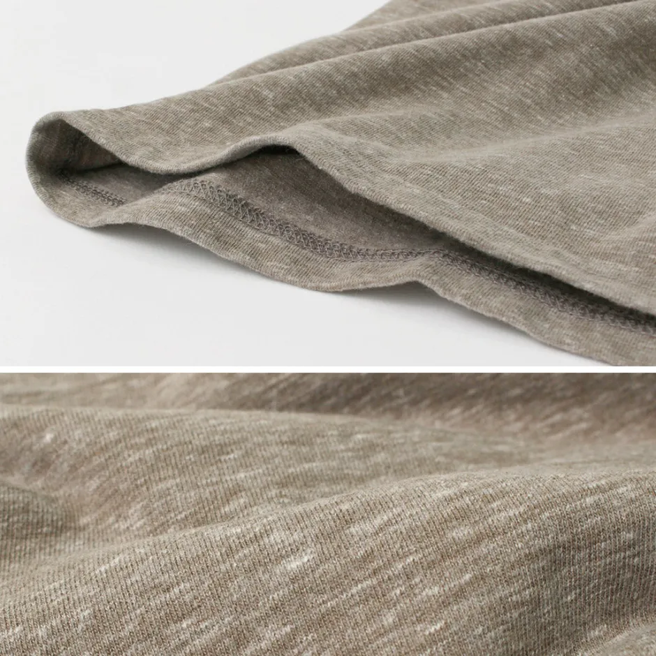 T-Shirts^REMI RELIEF / Melange Jersey Long Sleeve Henley Neck Pocket T-Shirt