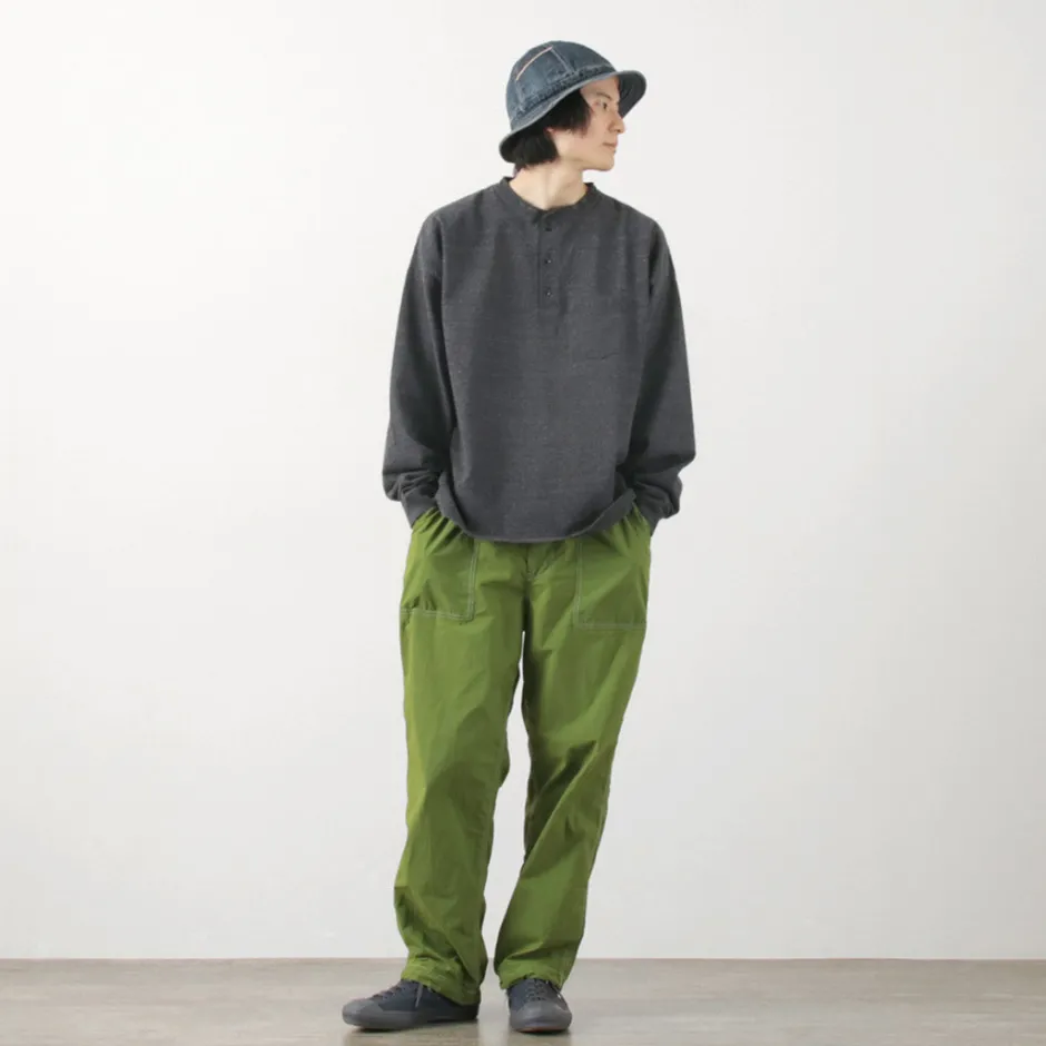 T-Shirts^REMI RELIEF / Melange Jersey Long Sleeve Henley Neck Pocket T-Shirt