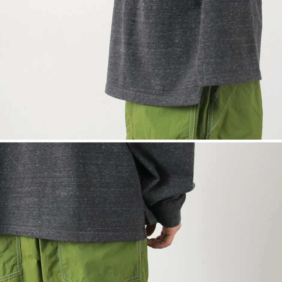 T-Shirts^REMI RELIEF / Melange Jersey Long Sleeve Henley Neck Pocket T-Shirt