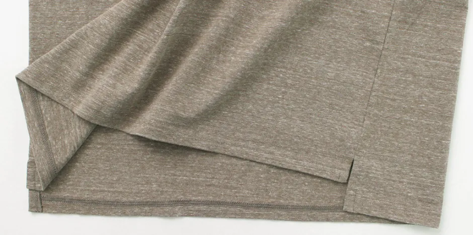 T-Shirts^REMI RELIEF / Melange Jersey Long Sleeve Henley Neck Pocket T-Shirt