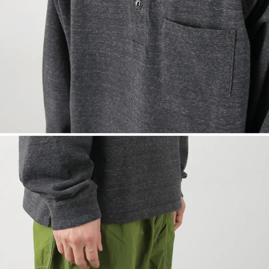 T-Shirts^REMI RELIEF / Melange Jersey Long Sleeve Henley Neck Pocket T-Shirt