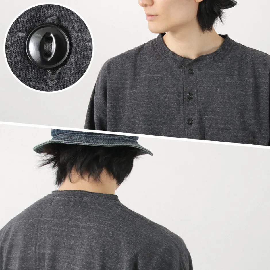 T-Shirts^REMI RELIEF / Melange Jersey Long Sleeve Henley Neck Pocket T-Shirt
