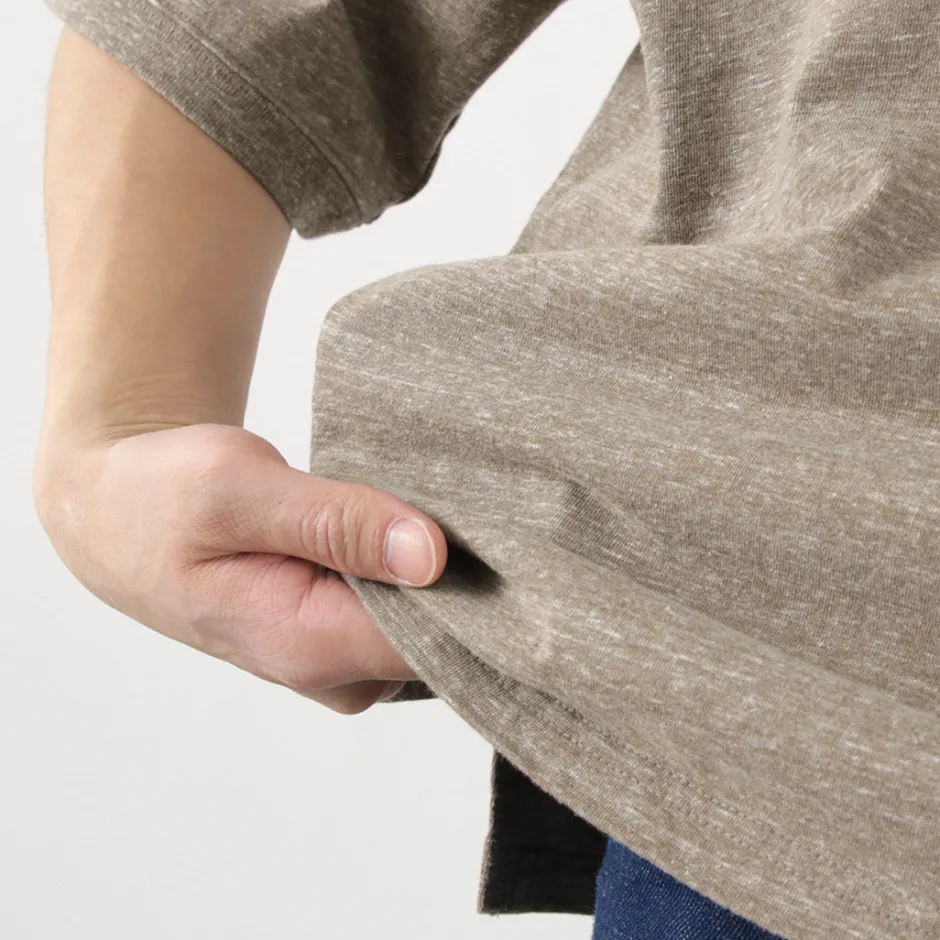 T-Shirts^REMI RELIEF / Melange jersey short sleeve henley neck pocket T-shirt