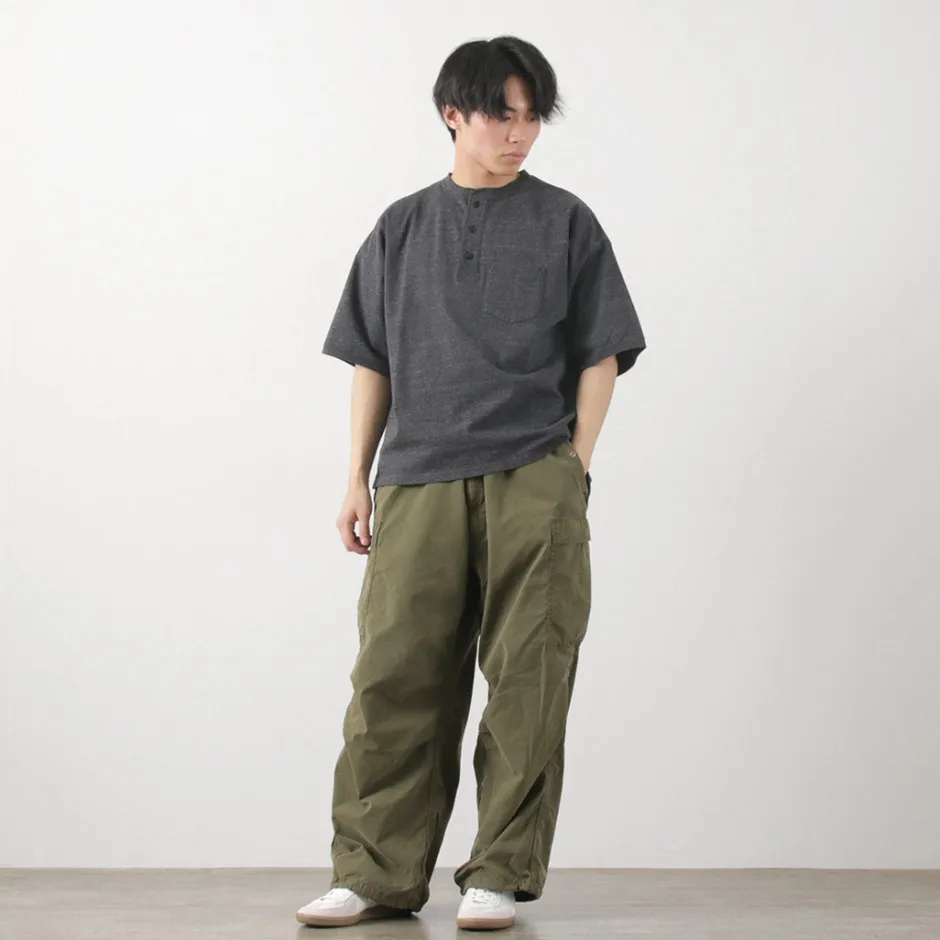 T-Shirts^REMI RELIEF / Melange jersey short sleeve henley neck pocket T-shirt