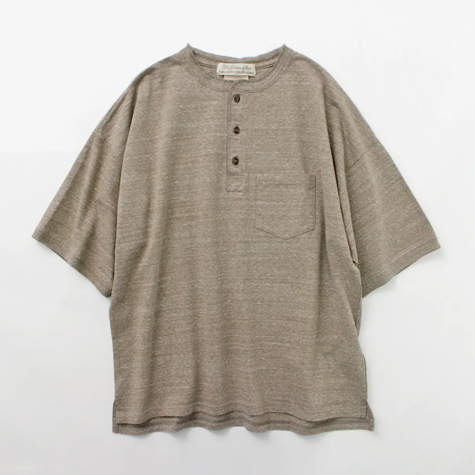 T-Shirts^REMI RELIEF / Melange jersey short sleeve henley neck pocket T-shirt