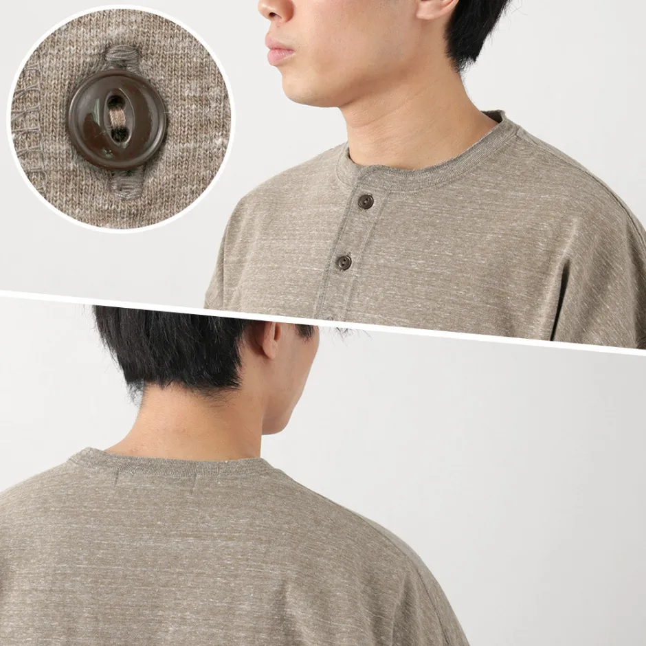 T-Shirts^REMI RELIEF / Melange jersey short sleeve henley neck pocket T-shirt