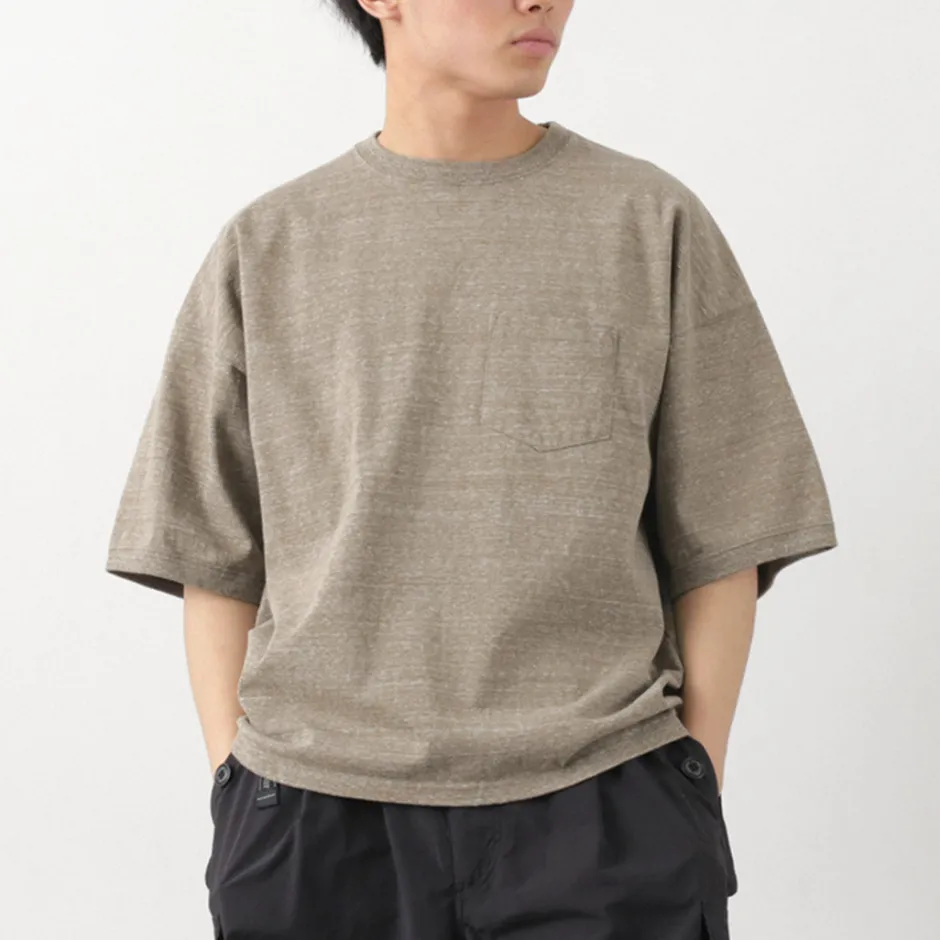 T-Shirts^REMI RELIEF / Melange jersey short sleeve pocket T-shirt