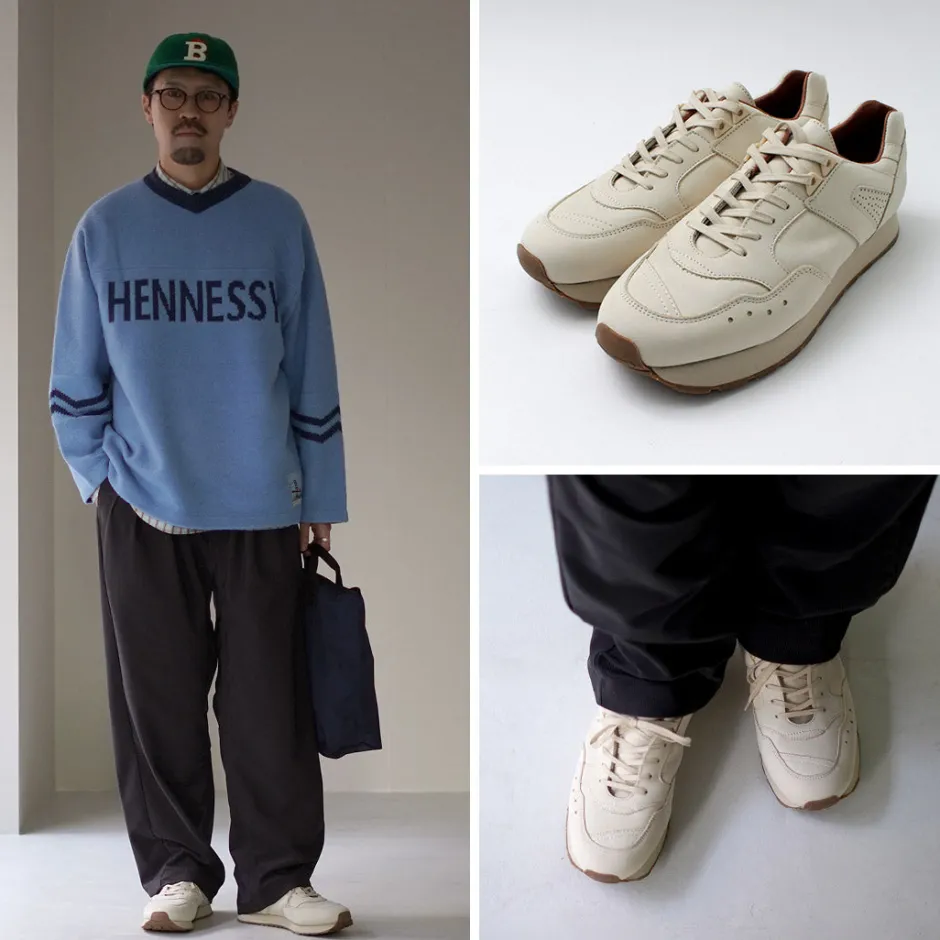 Sneakers^REPRODUCTION OF FOUND / French Trainers Italian Nubuck Leather