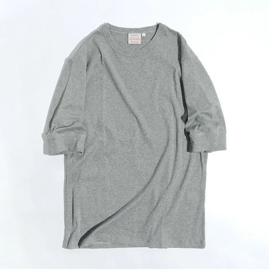 T-Shirts^ROCOCO / Smooth Cotton Ribbed Crew T-Shirt