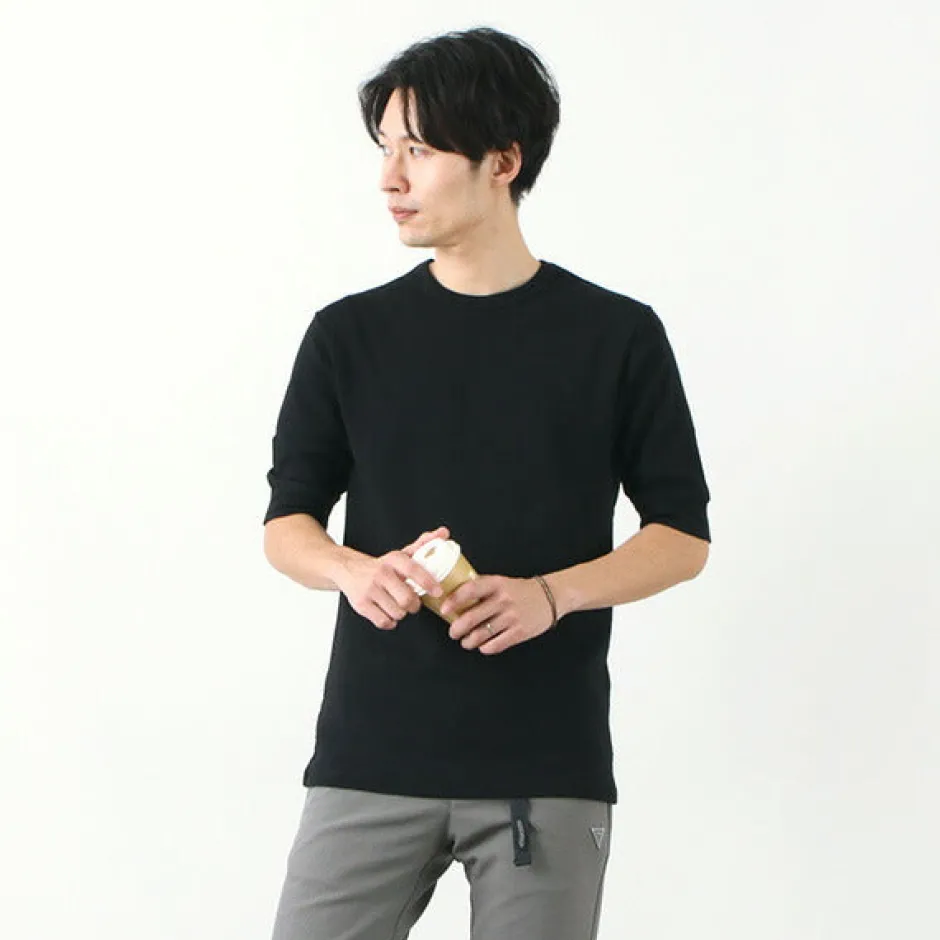 T-Shirts^ROCOCO / Smooth Cotton Ribbed Crew T-Shirt