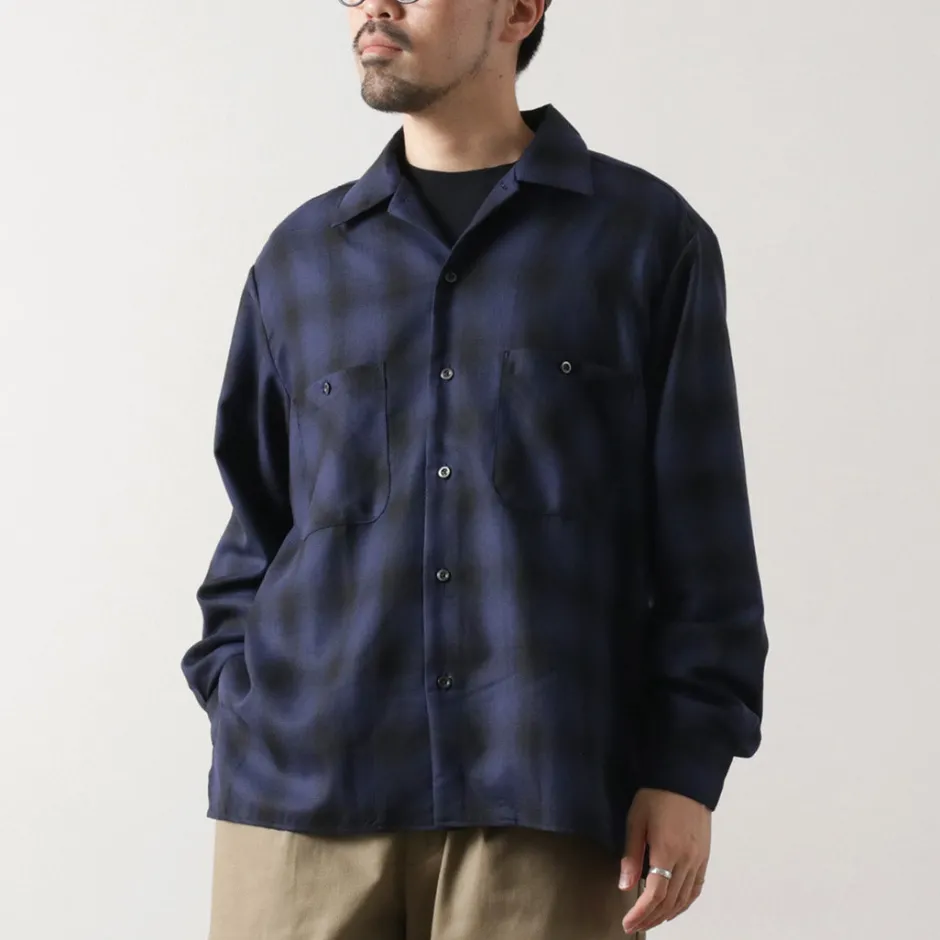 Shirts^ROCOCO / Wool Open-Collared Shirt
