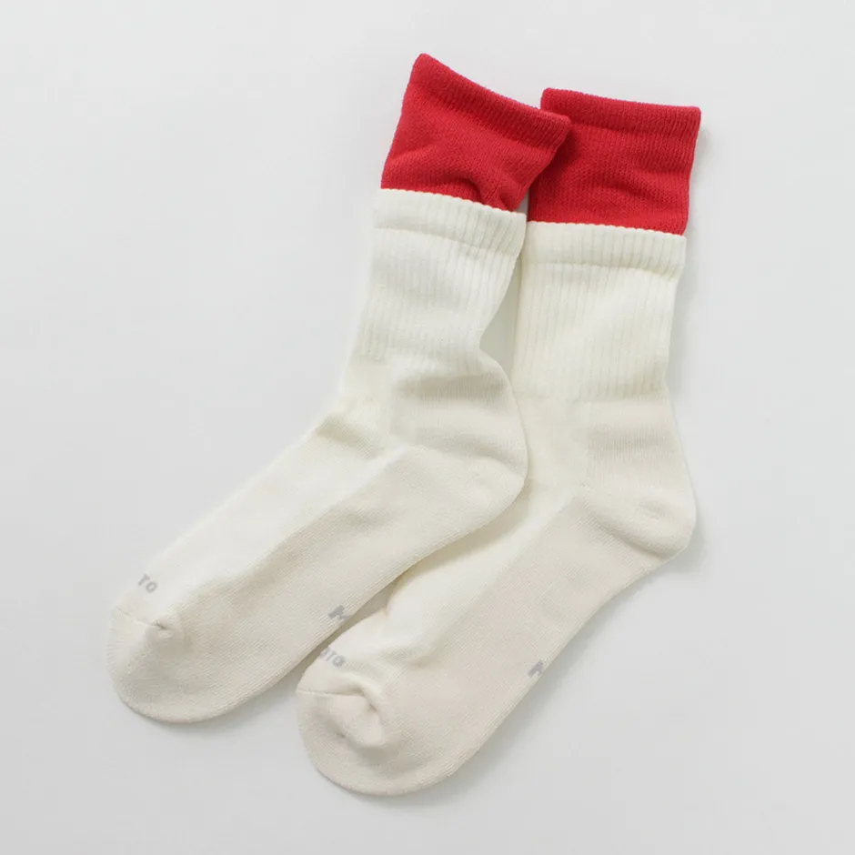 Socks^ROTOTO / R1421 Organic cotton double layer crew socks