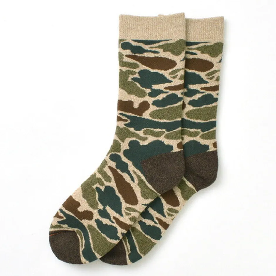 Socks^ROTOTO / R1339 Pile camo crew socks