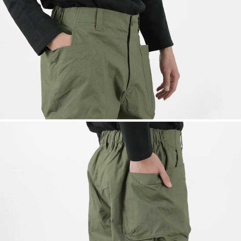 Work Pants & Chinos^SAGE DE CRET / Ripstop stretch peg top work pants olive