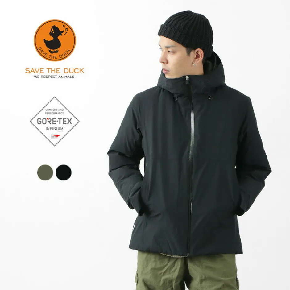 Down Wear^SAVE THE DUCK / ALVARO PRO-TECH Recycled Polyester Synthetic Down Hooded Jacket