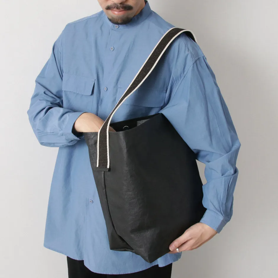 Shoulder Bags^SENTI / Dyneema Leather Box Type Shoulder Bag black